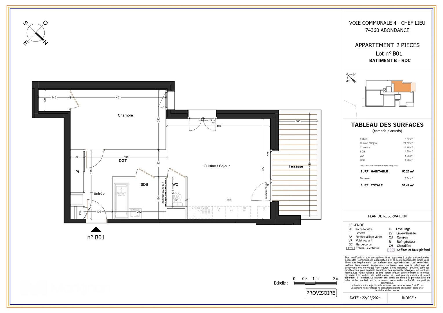 LES CHALETS DES CIMES - Appartement T2 - 50.20m²