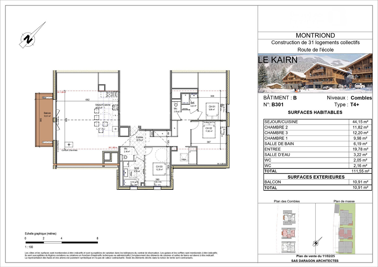Photo LE KAIRN - MONTRIOND - Appartement T4  - 110.91m² image 2/4