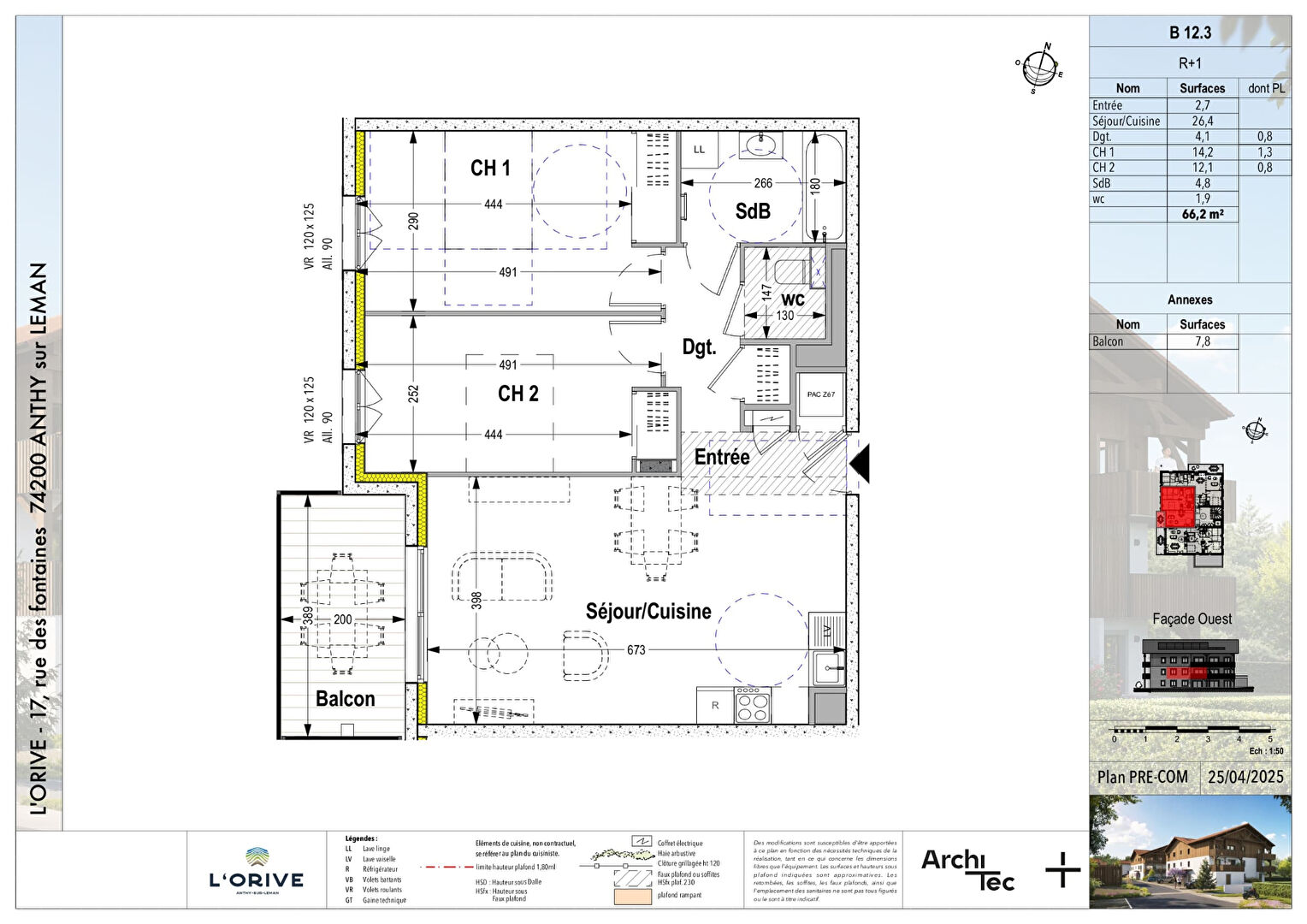 Photo L'ORIVE - ANTHY SUR LÉMAN - T3 de 66.20m² image 2/5