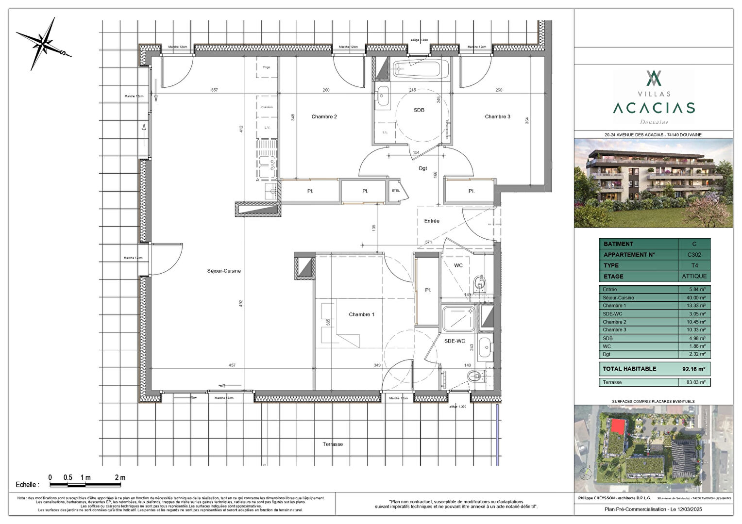 Photo DOUVAINE - Appartement T4 Attique - 92.16m² image 3/3