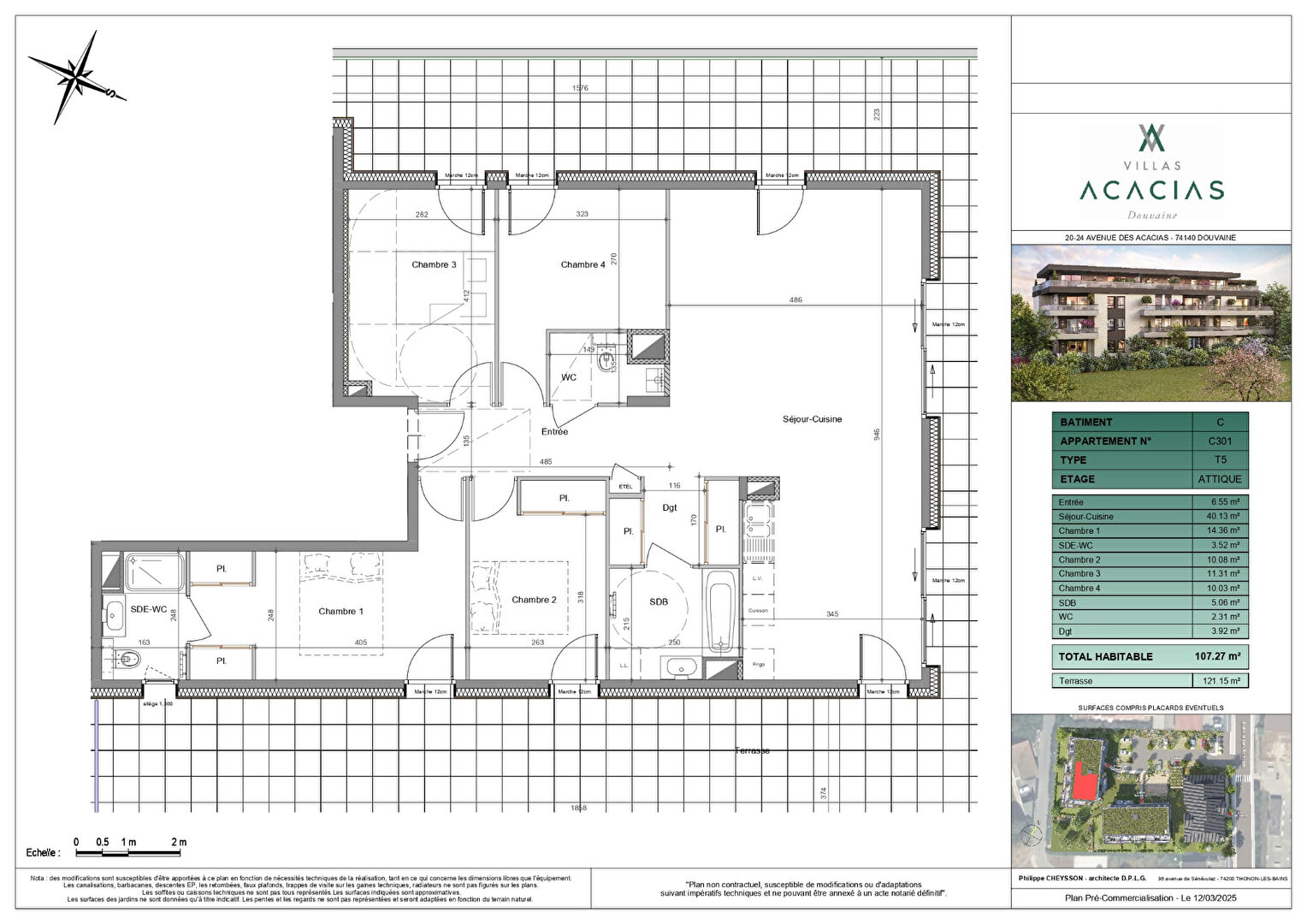 Photo DOUVAINE - Appartement T5 Attique - 102.27m² image 3/3