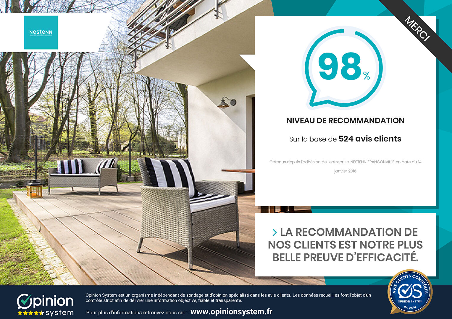 Appartement Franconville 1 pièce 40 m² Résidence Cadet de Vaux 3, proche de toutes commodités