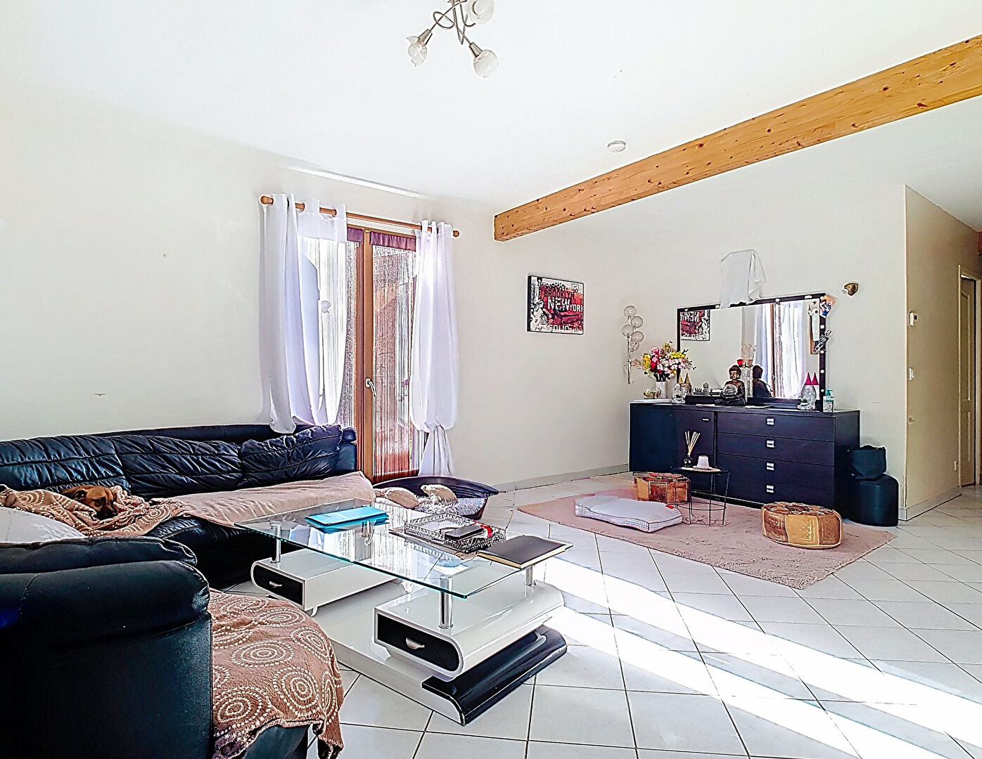 Spacious living area in a property located in Haute-Savoie, Auvergne-Rhône-Alpes, featuring modern furnishings and natural
