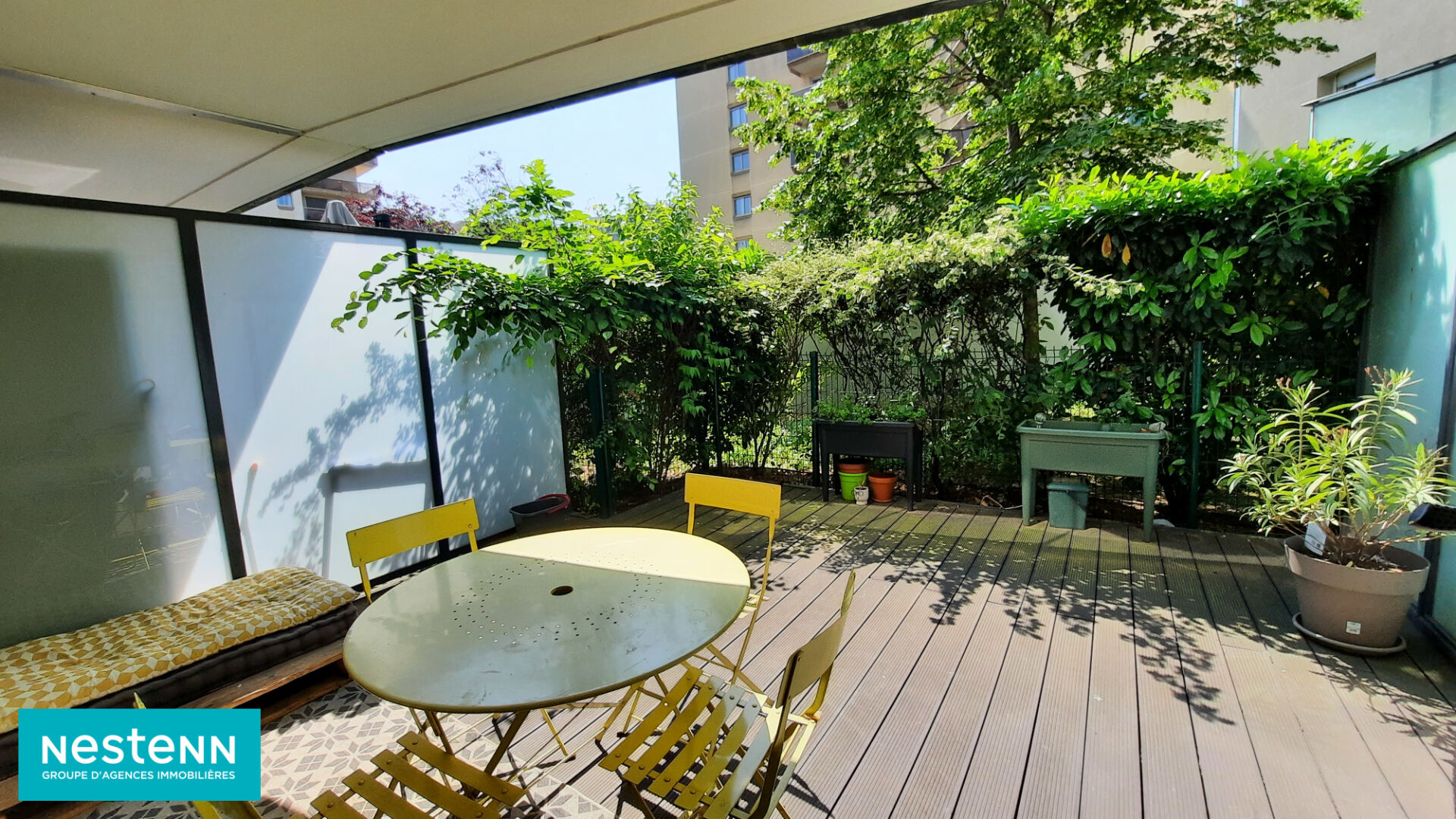 Lyon 7 - Appartement en rez de jardin - 3 pièce(s) 66m2 - 19m² terrasse - garage fermé