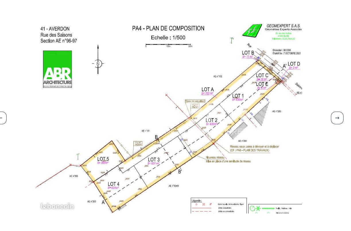 Villiers - Commune d'Averdon - Terrain viabilisé libre constructeur - 631 m²