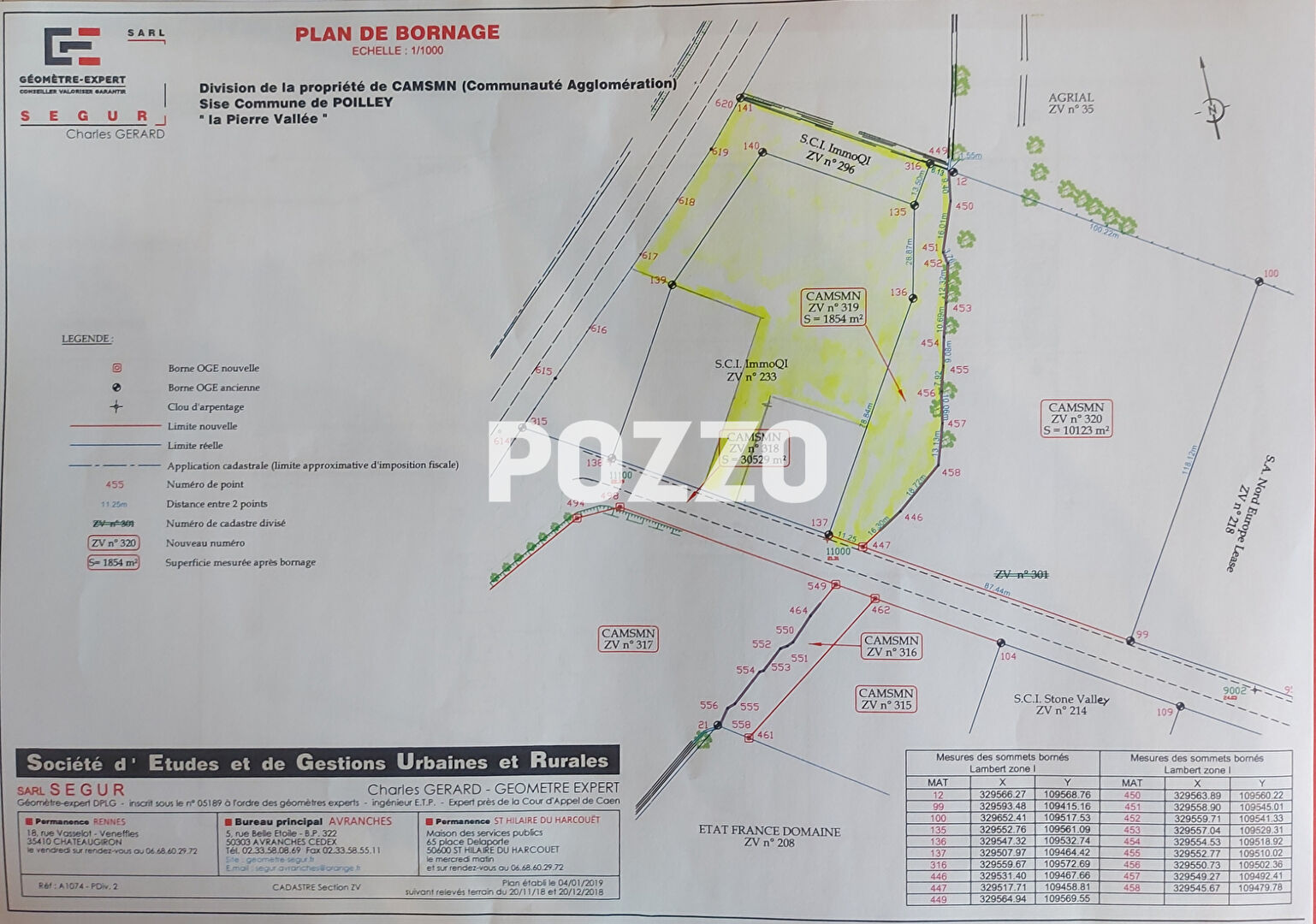 Photo Terrain en Zone industriel et artisanale de 7887 m²  (dalle posée Poilley) Visible en bord de la A84 entre rennes et Caen. image 2/2