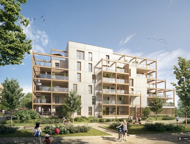 Photo En face du Canal et des Prairies St Martin à 10 mn de Rennes centre à vendre bel appartement T4 de 88 m2 avec une grande terrasse image 3/4