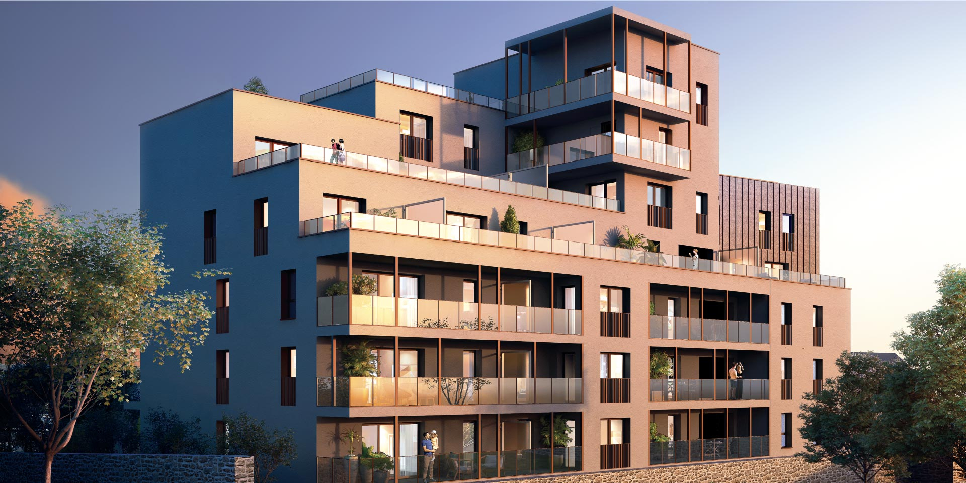 A vendre à Rennes proche quartier Jeanne d'Arc appartement T3 de 59 m2 exposé ouest avec une loggia