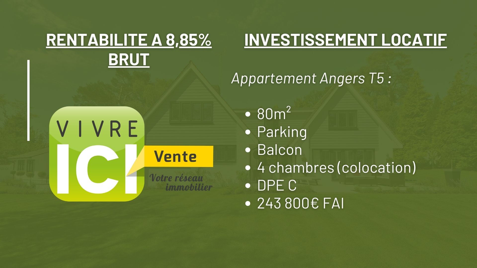 Agence immobilière de VIVRE ICI - Angers