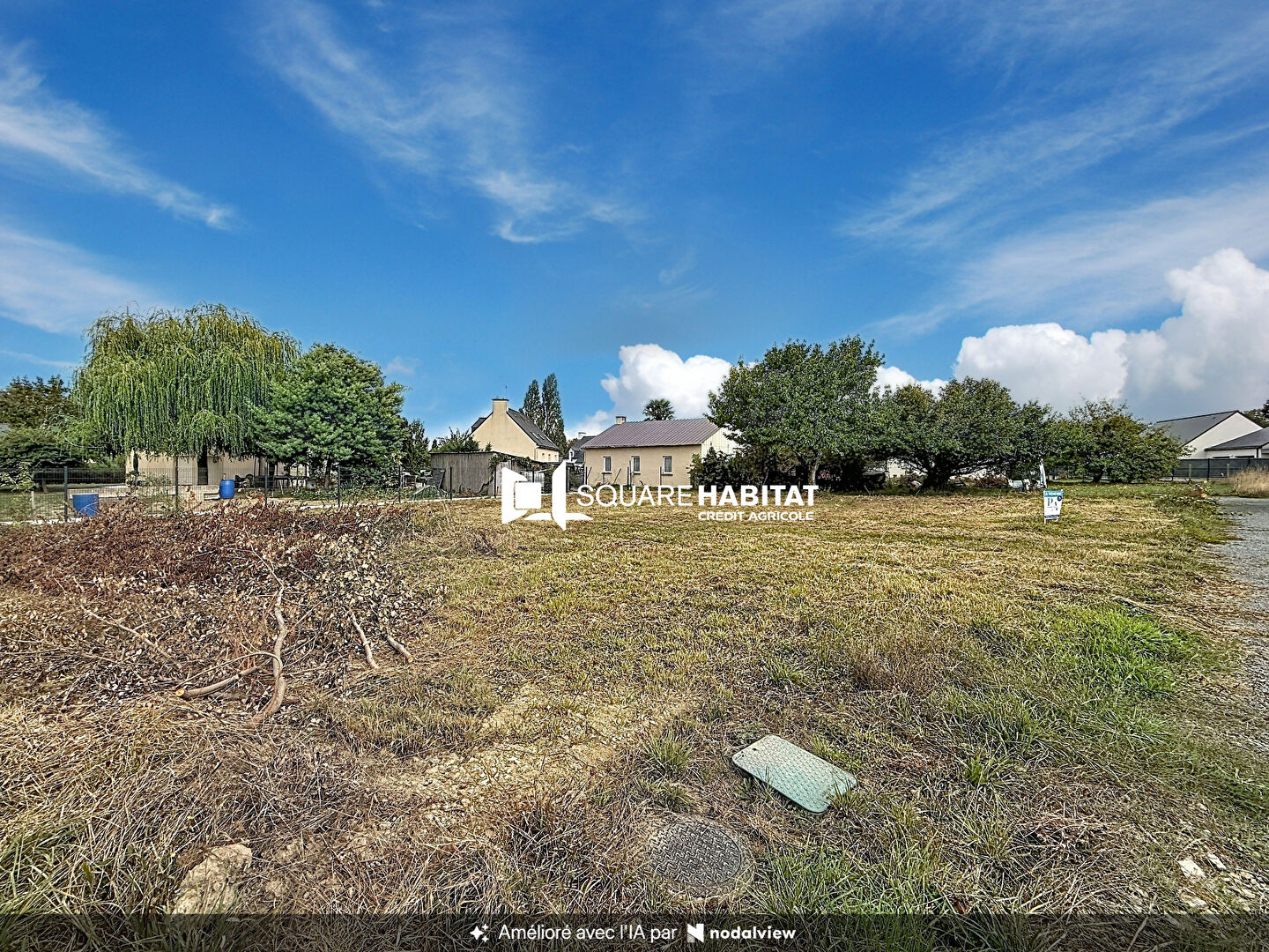 Terrain Evran 712 m² borné viabilisé hors lotissement