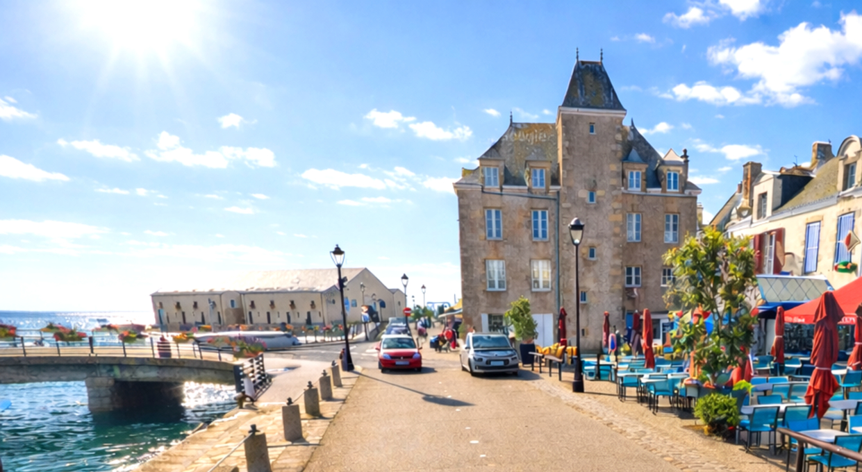 LE CROISIC PORT : Appartement T1 bis dernier étage avec vue imprenable sur le port du Croisic