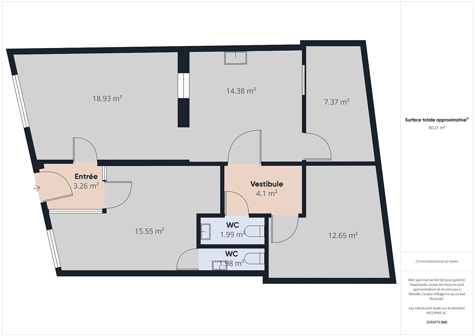 Local commercial 80 m² au centre de Saint Barthelemy De Vals