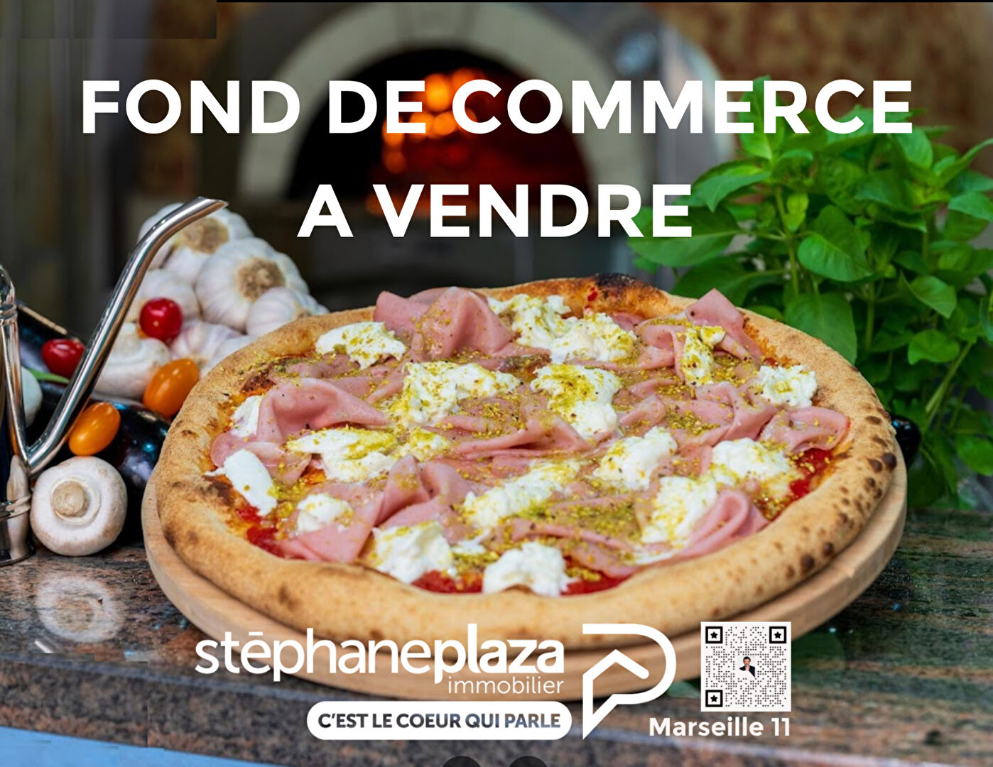 A vendre - Marseille 12ème - Saint Julien - Fonds de commerce Pizzeria à emporter et en livraison - Un fichier de plus de 10 000 clients actifs