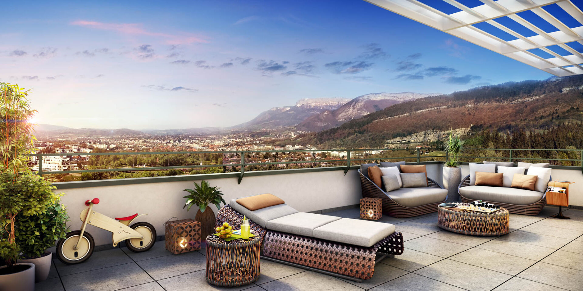 Beau T4 en dernier étage de 81m² avec terrasse de 14m2