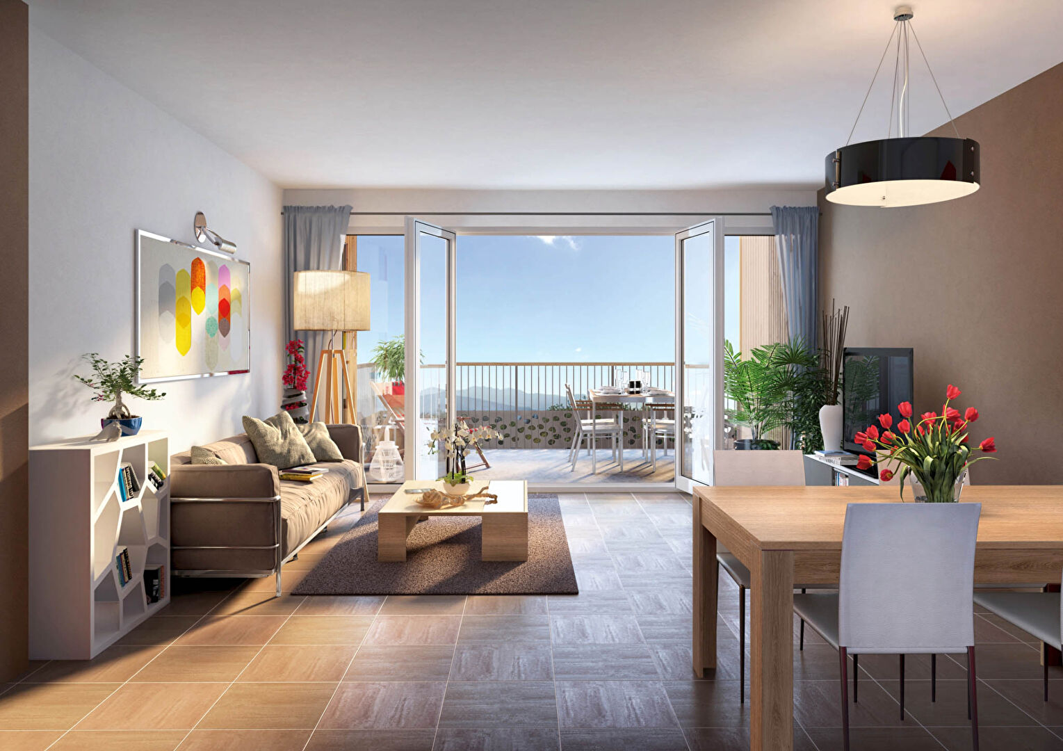 Photo MAGNIFIQUE T3 TRAVERSANT DE 78M2 AVEC UNE GRANDE TERRASSE DE 14M2 image 2/4