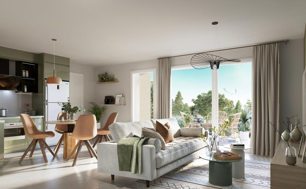 Photo T3 de 60m²  avec une terrasse de 10m2 image 2/4