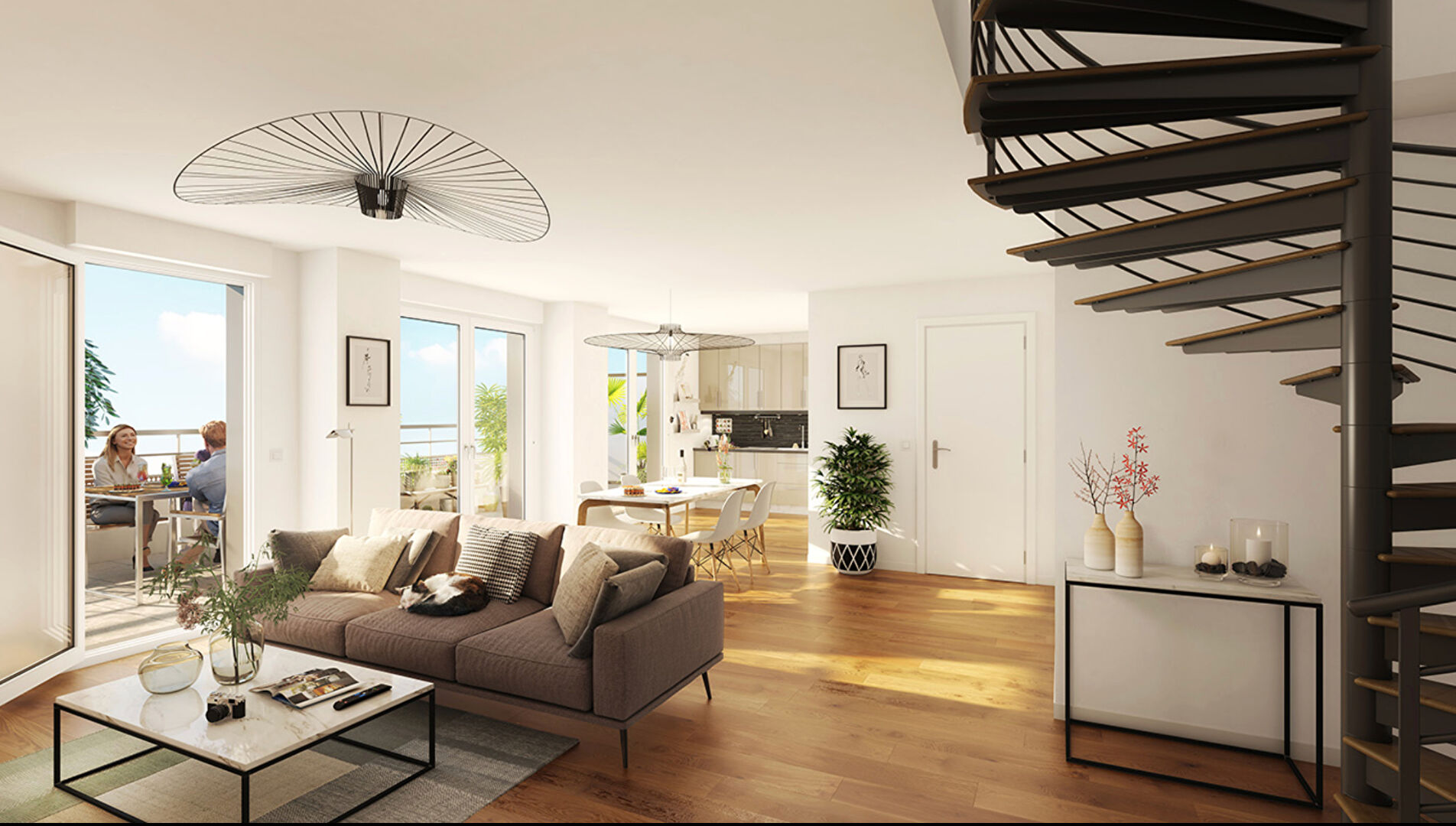 Photo MAGNIFIQUE DERNIER ETAGE T4 DUPLEX DE 95M²  SUD AVEC  EXTERIEUR 50M2 image 2/4