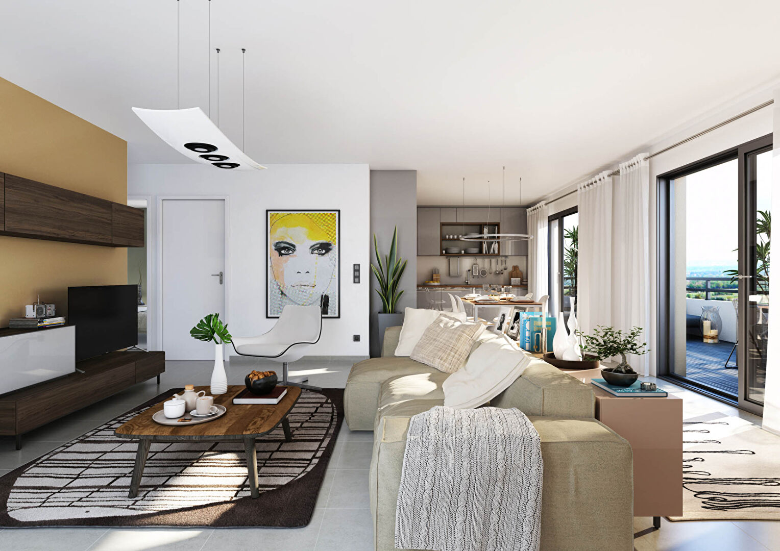 Photo Magnifique T3 de 60 m2 avec terrasse de15M2 image 2/4