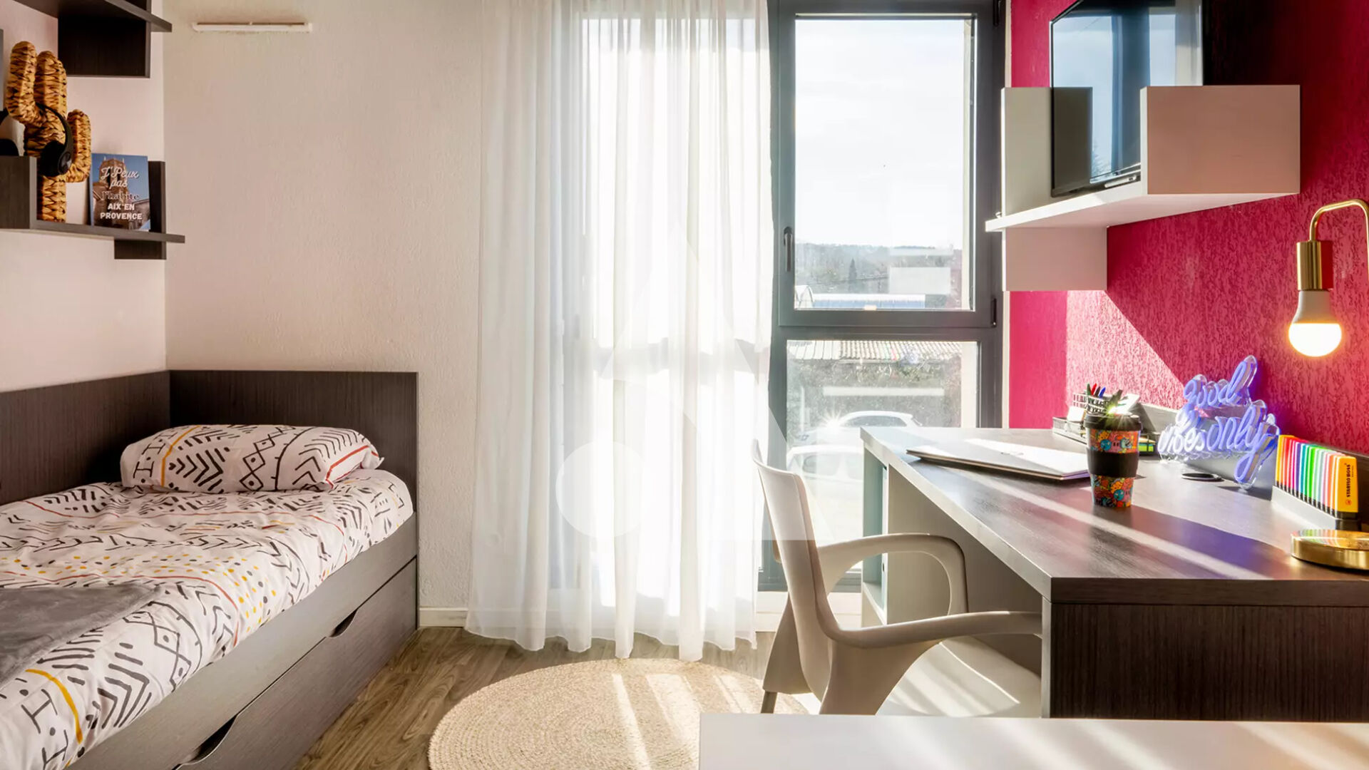 Aix en Provence, T1 meublé en résidence étudiante.