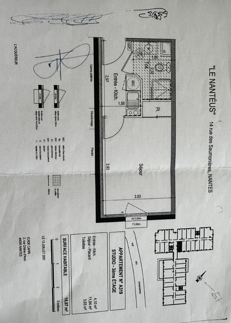 Photo Appartement Nantes 1 pièce(s) 18.97 m2 image 6/6