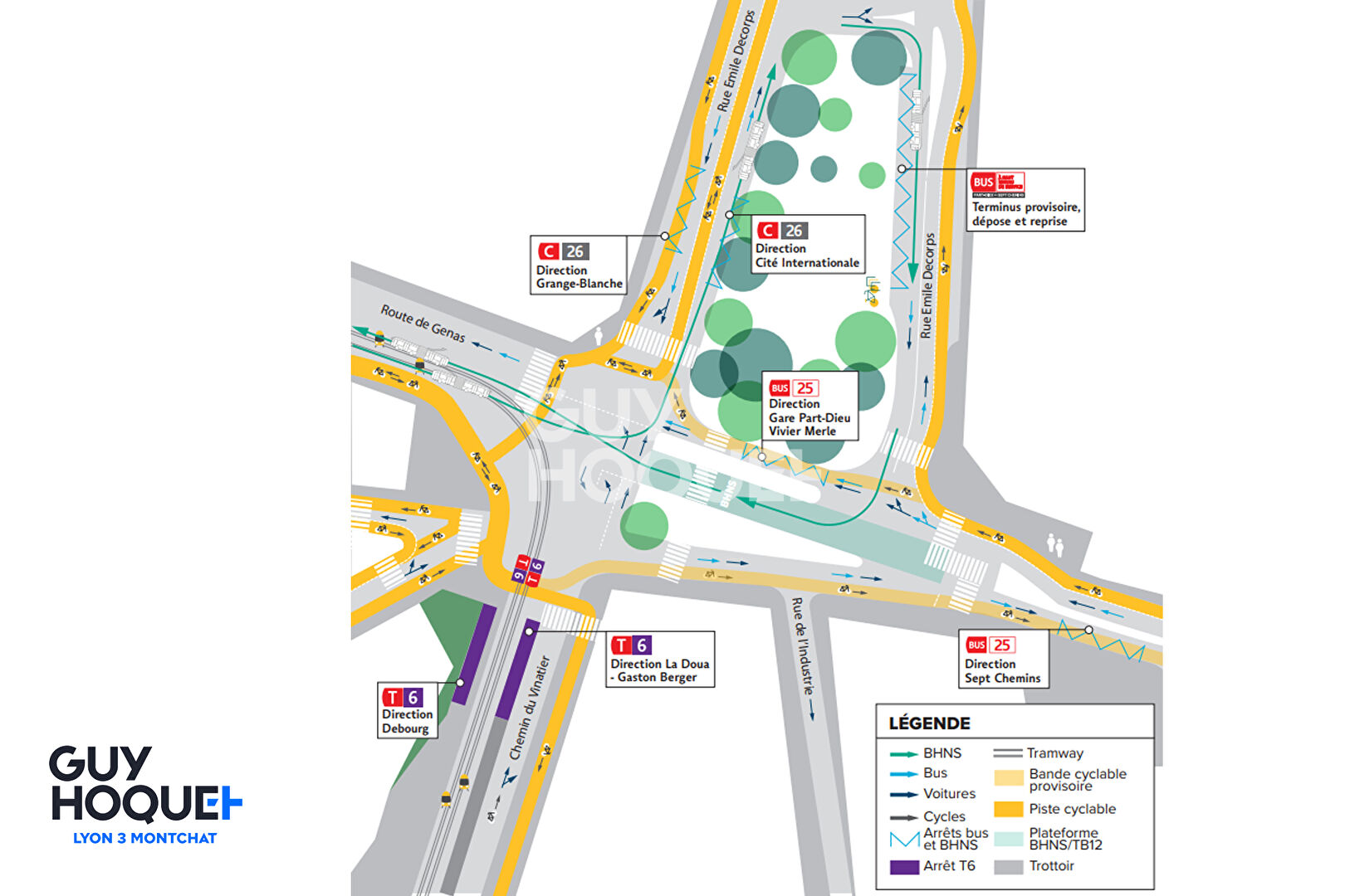 A vendre, appartement T3 de 59 m², proximité Montchat, Villeurbanne (69100)