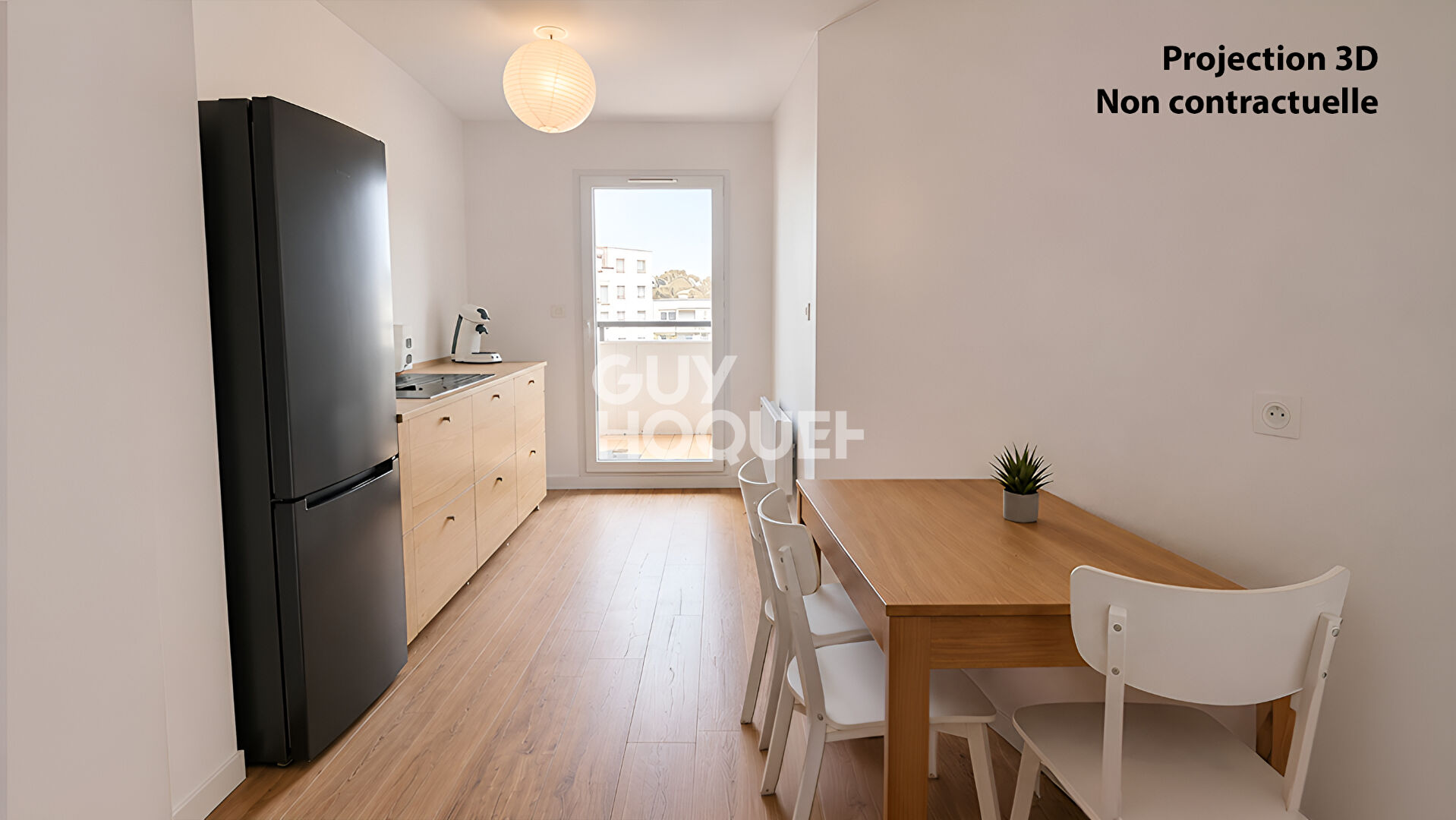 Appartement Villeurbanne  3 pièce(s) 52 m2 Dernier étage vu sur Cour
