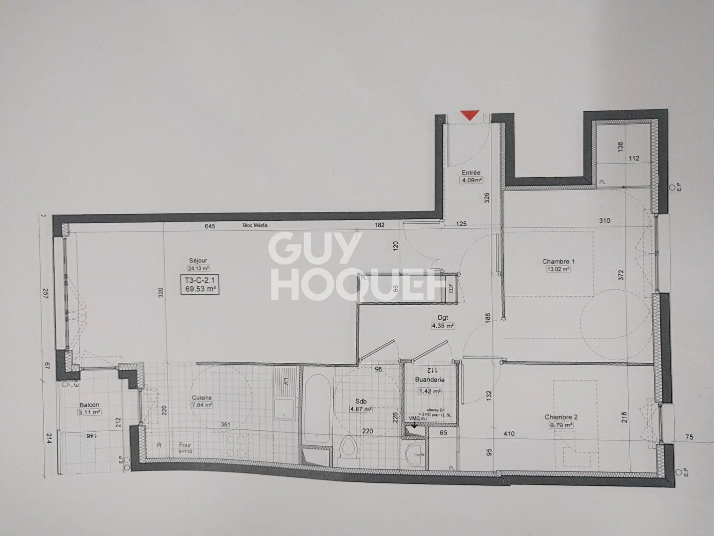 Appartement Asnières-sur-Seine 3 pièces avec balcon et parking