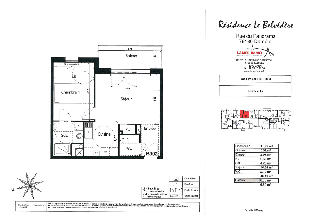 Appartement T2 neuf avec balcon