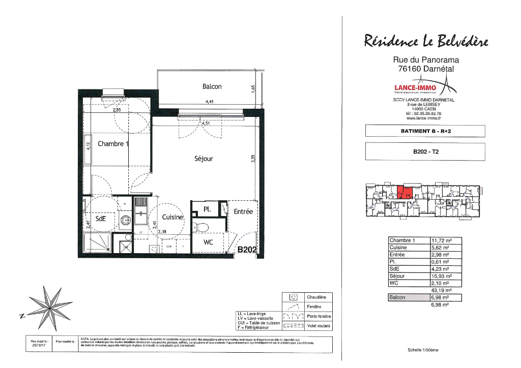 Appartement T2  à Darnétal avec balcon