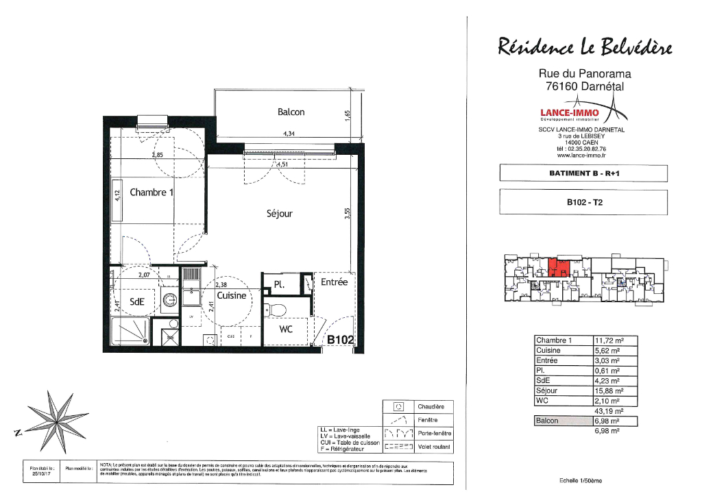 Appartement T2 avec Balcon