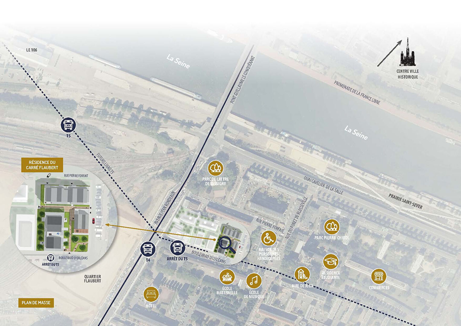 Appartement T2 neuf avec balcon sur Rouen