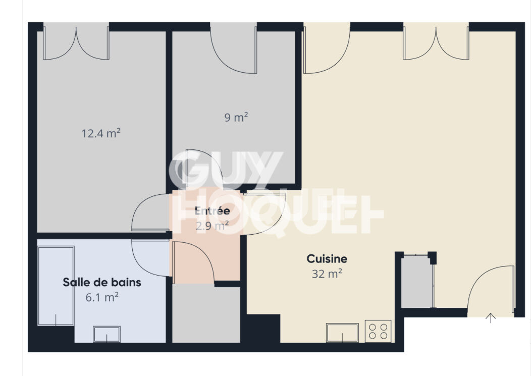 Appartement  3 pièces Rouen Europe