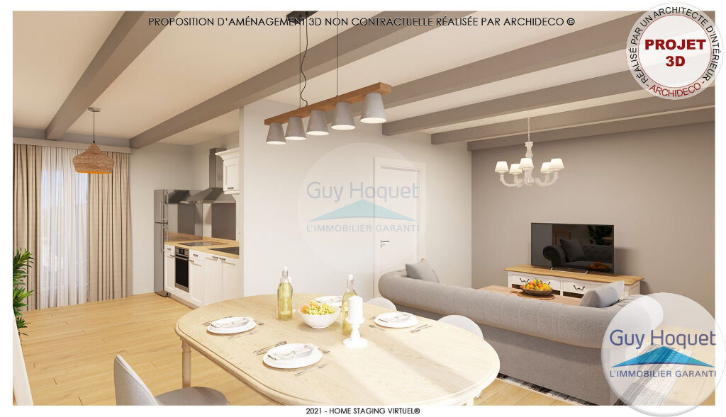 Canet en Roussillon (66140) Maison plain-pied 3 pièces, terrasses, jardin