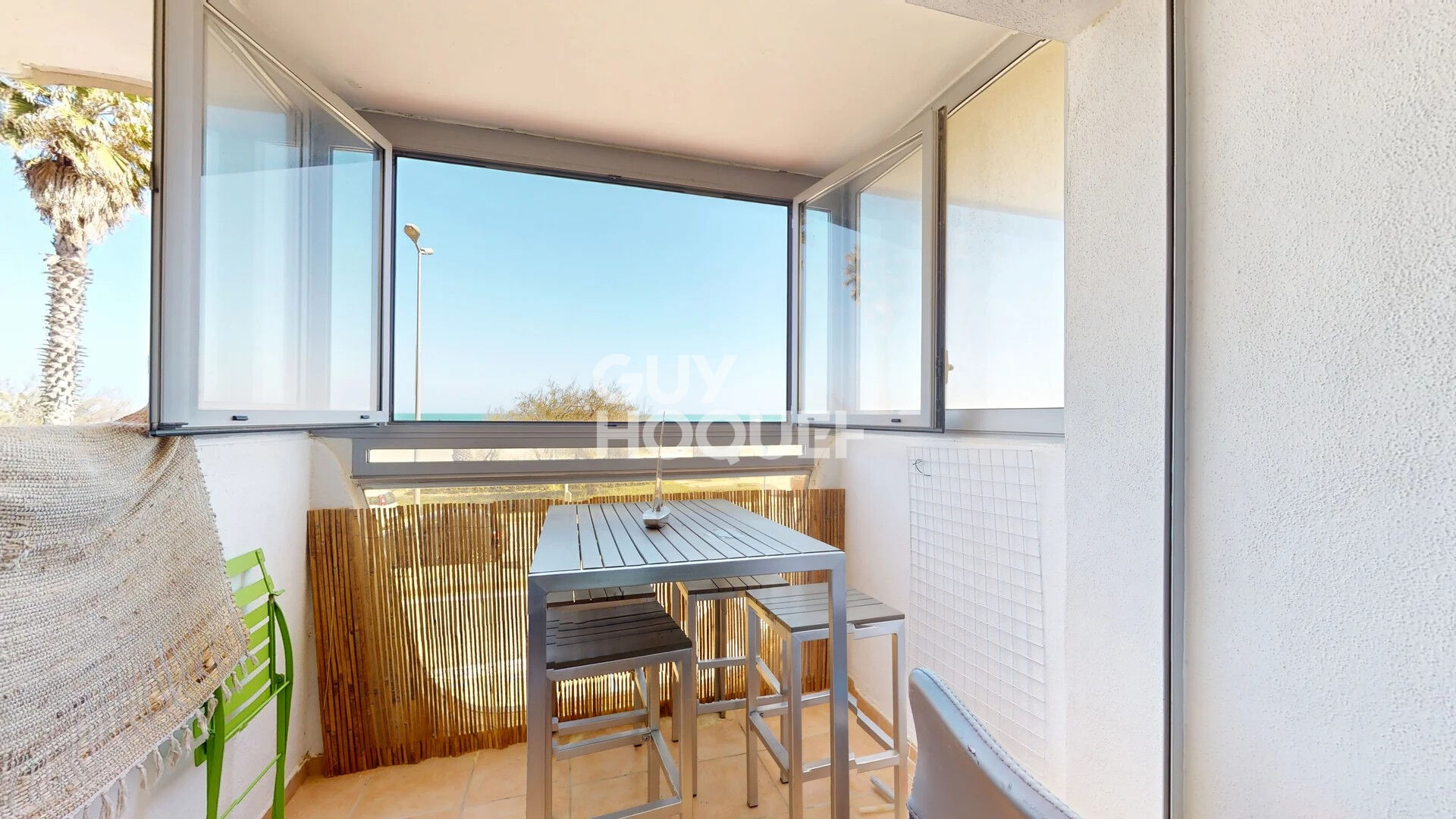 Appartement traversant - Vue mer - T2 de 39.22m² + 6.32 m² de loggia_