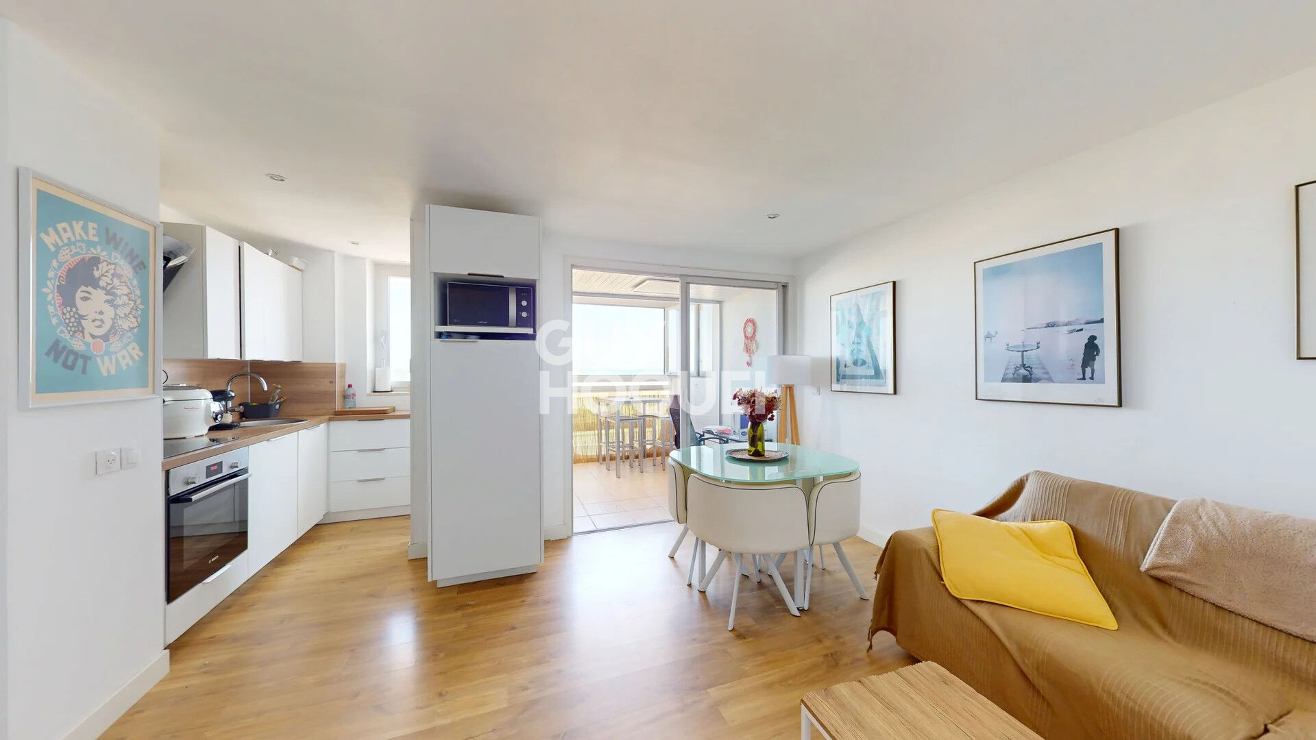 Appartement traversant - Vue mer - T2 de 39.22m² + 6.32 m² de loggia_