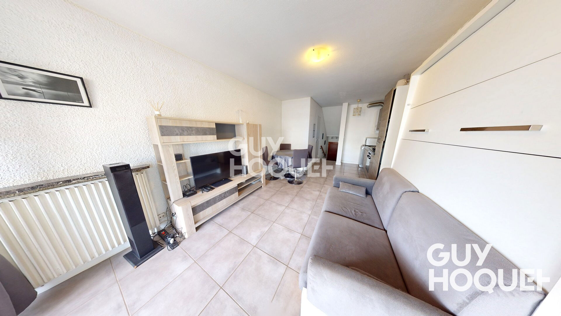 CANET CENTRE. Grand studio vue mer