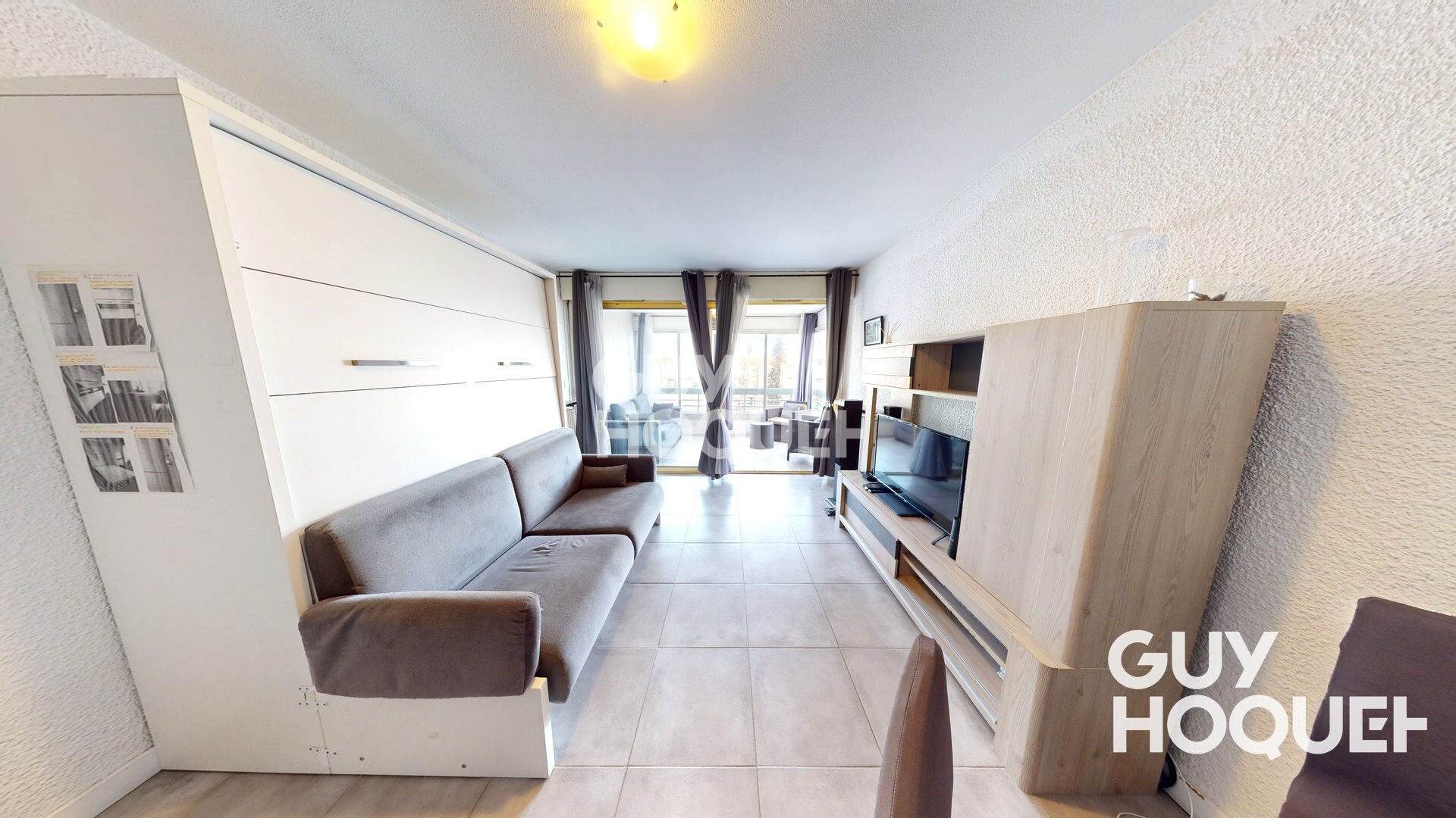 CANET CENTRE. Grand studio vue mer