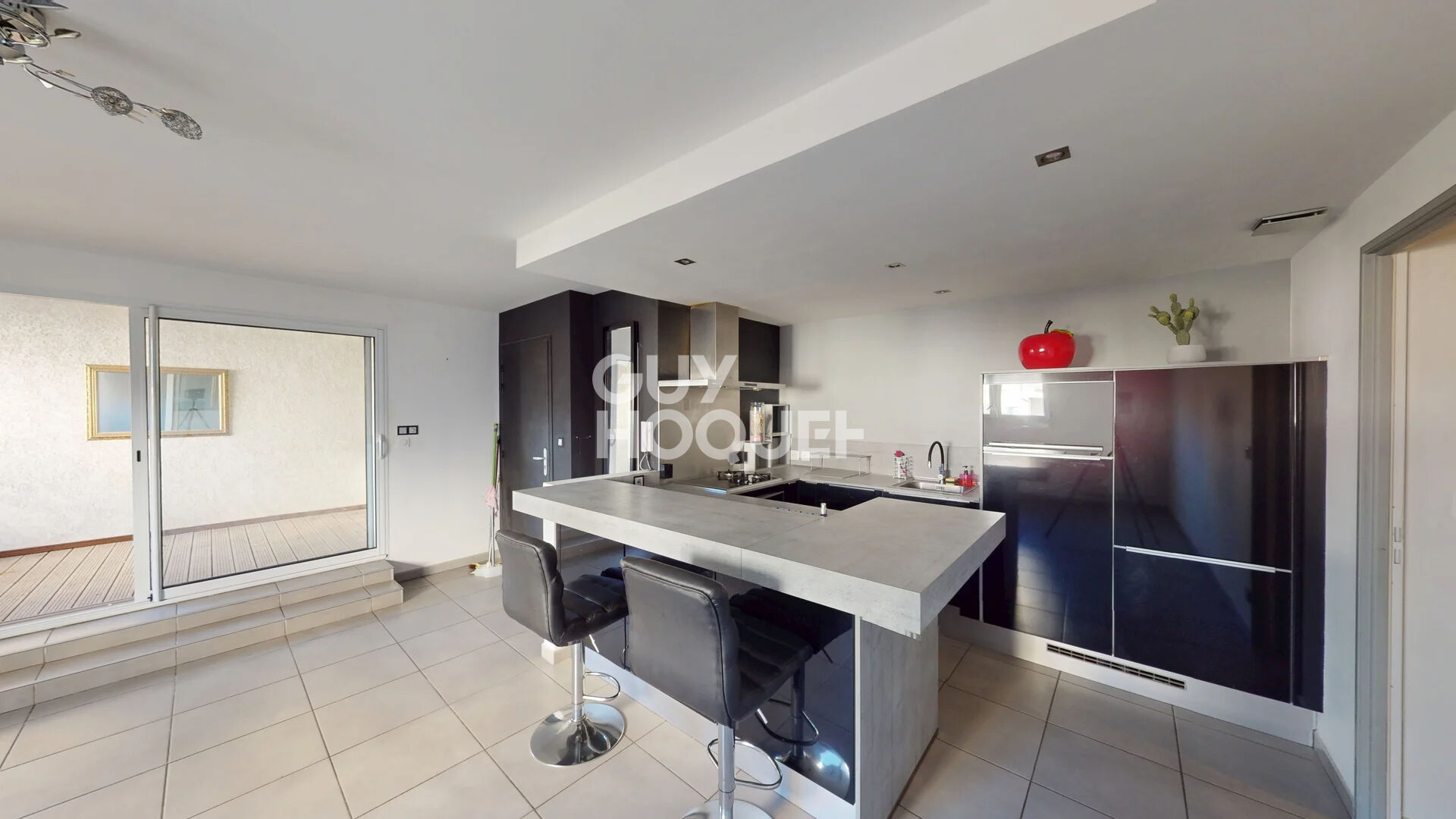 Appartement  3 pièces de 64 m² + terrasse + parking en sous-sol