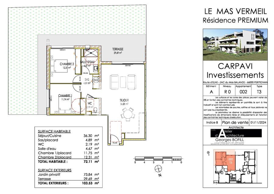 Appartement  T3 Mas Vermeil Cabestany