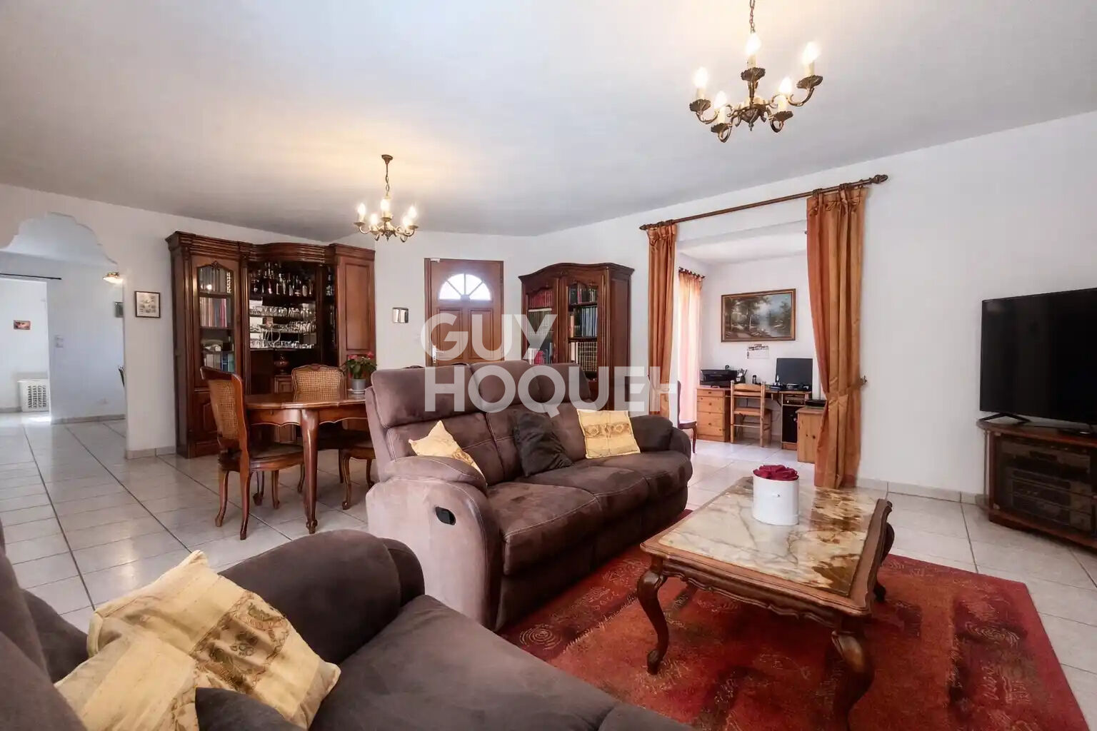 Maison plain pied 4 faces 144 m2 SH avec 5 chambres Villeneuve de la Raho