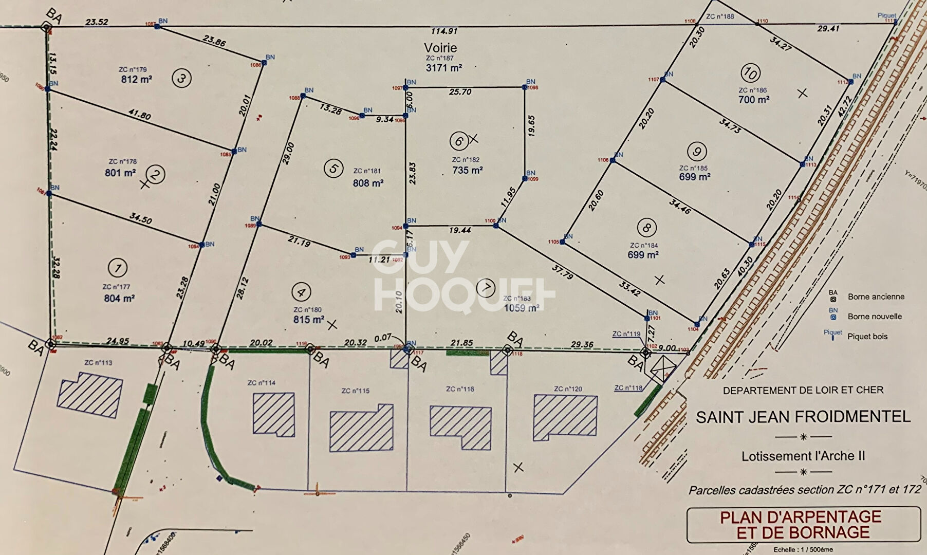 Terrain Saint Jean Froidmentel 804 m² - 1h30 de PARIS