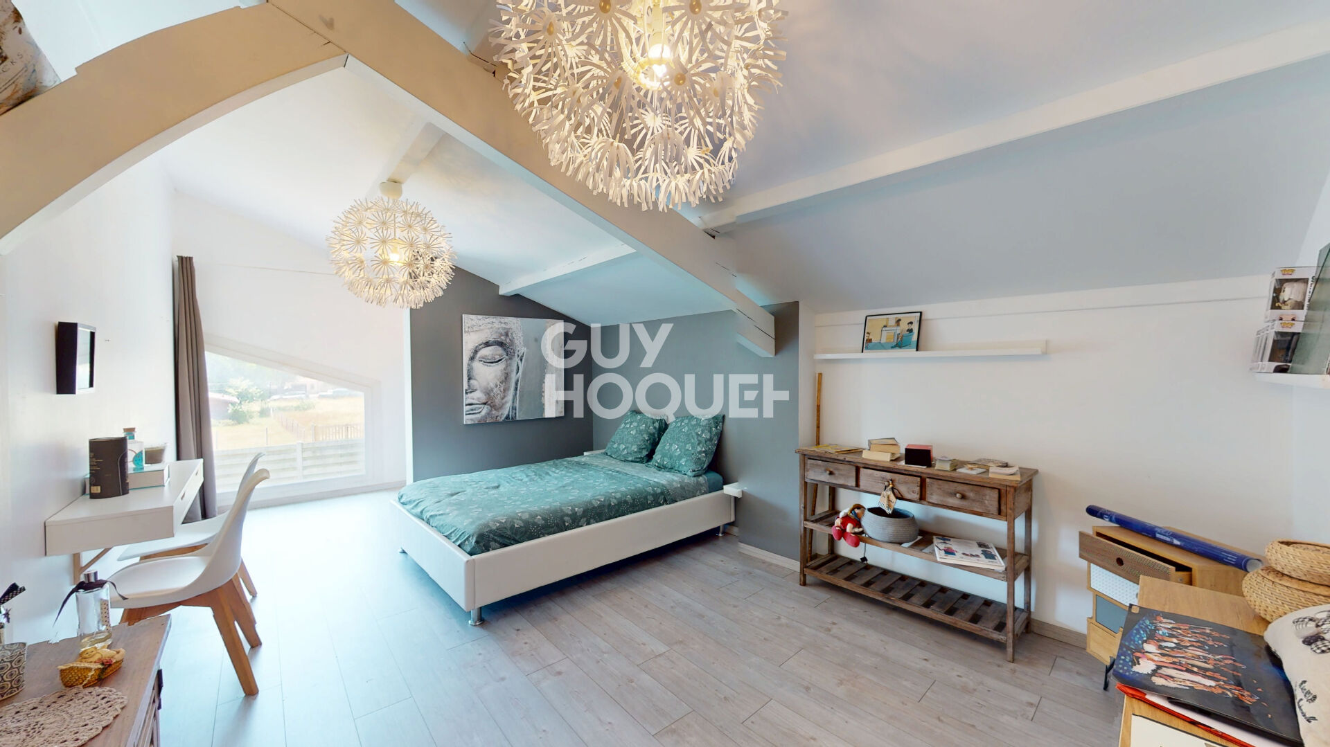 Demeure moderne, proche du lac, 6 chambres, piscine, garage, pas de travaux