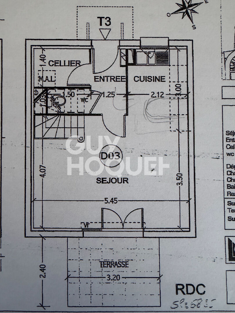 Appartement  LEON T3 meublé 64.5 m2
