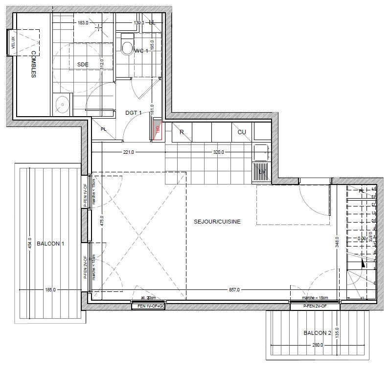 Appartement F4  DUPLEX (100 m²) en vente à SAINT PIERRE DU PERRAY