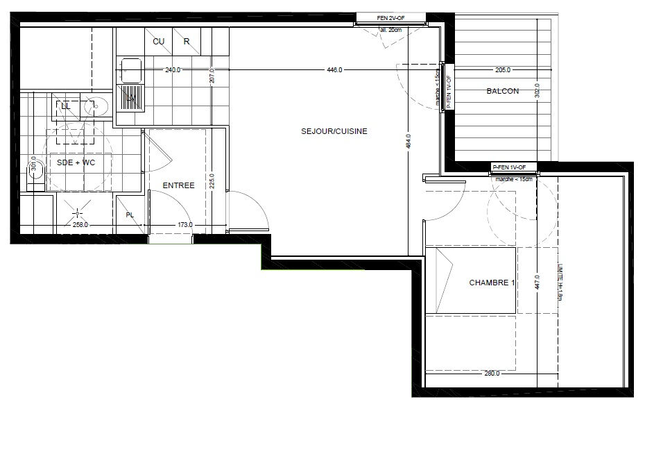SAINT PIERRE DU PERRAY : appartement F2 (48.5m²) en vente