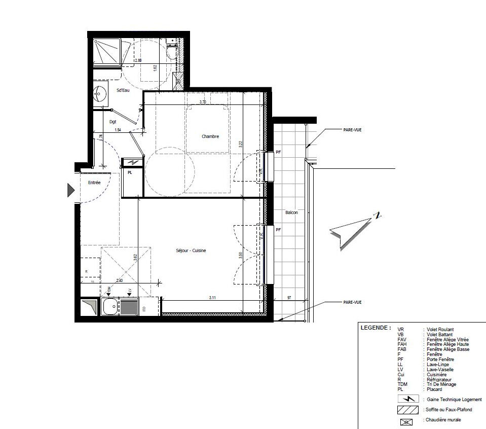 Appartement 2 pièces à louer à Saint Pierre du Perray - Exclusivité Guy Hoquet LIEUSAINT