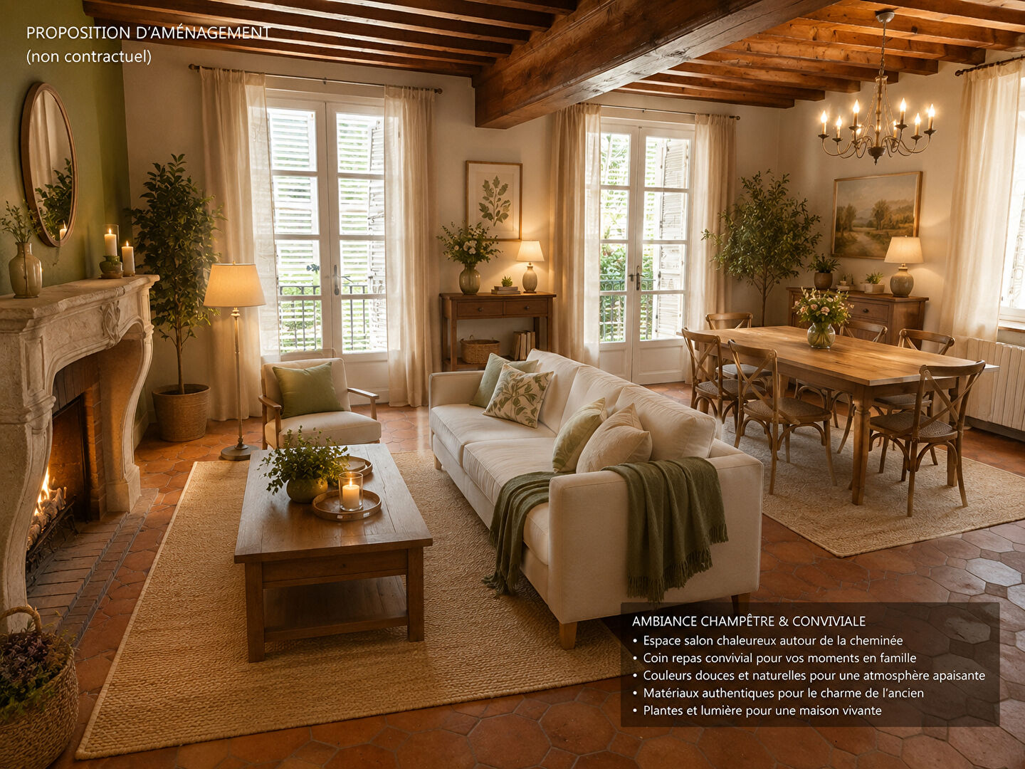 Maison de village type 4 avec jardin à Mionnay