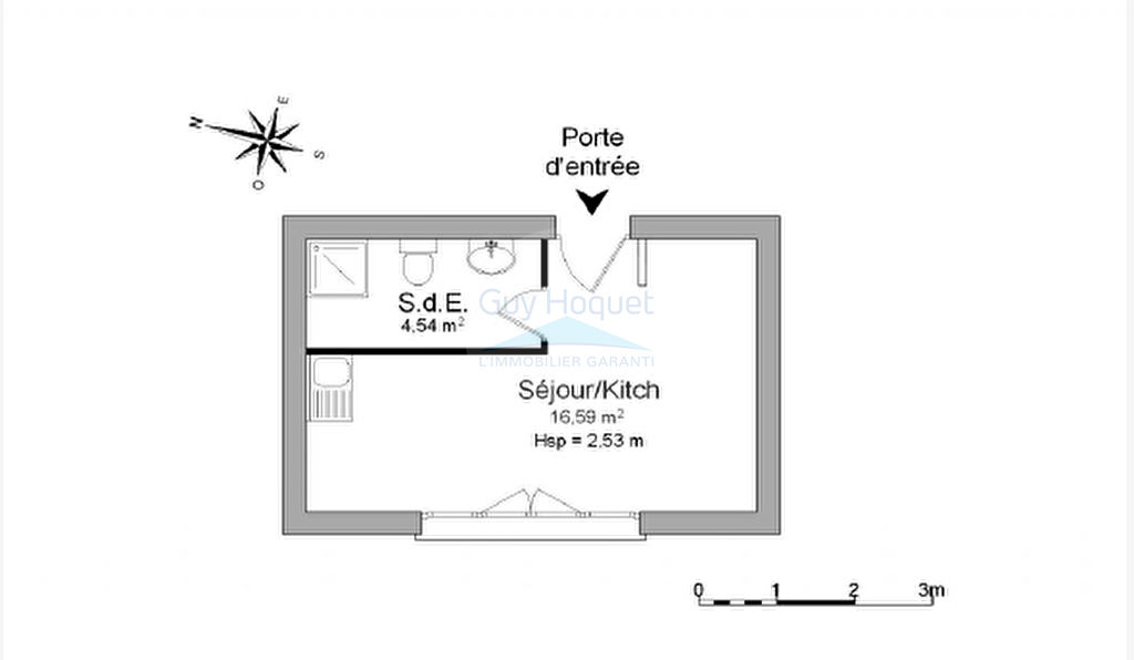 Studio - SAINT MAURICE DE BEYNOST - 21,13 m²