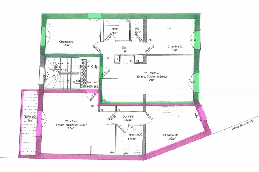 Projet immeuble 5 appartements
