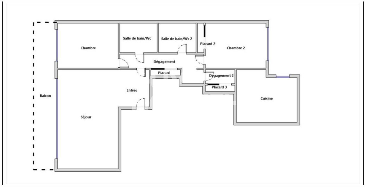 PARIS XVI, Flandrin, Superbe 105m2 au 3ème étage avec 2 chambres, terrasse 15m2 avec parking